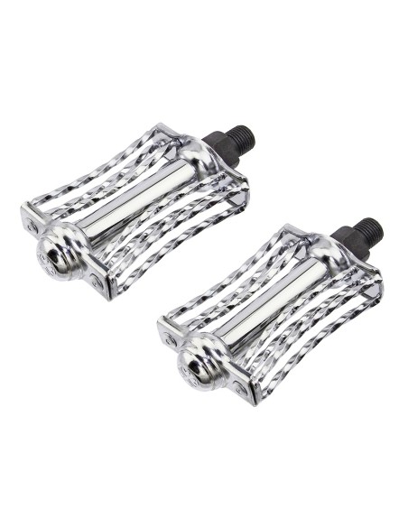 Double Square Twisted Butterfly Pedals 1/2 Chrome.